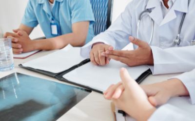 Doctors in a meeting.