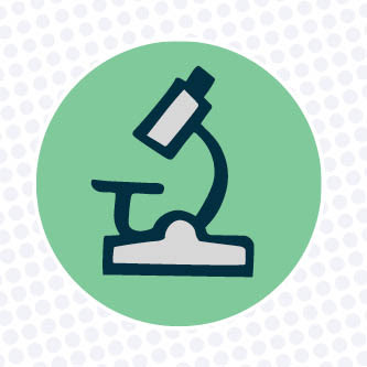 Icon of a microscope.